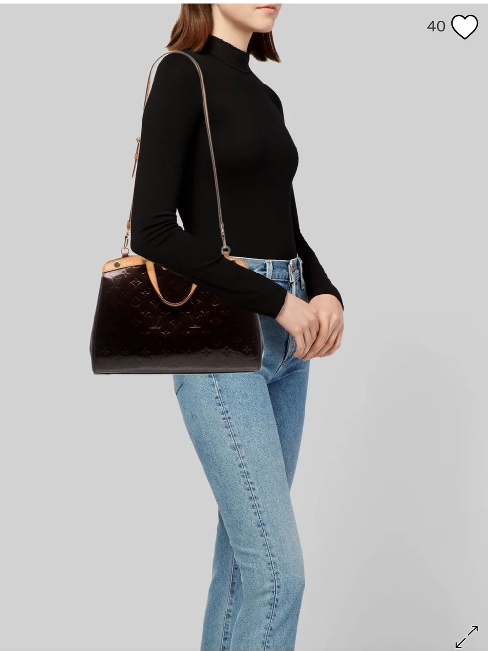 Louis Vuitton Monogram Vernis Brea in Deep Burgundy with Tan Trim